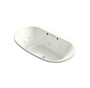 Kohler Underscore Oval 72" Drop In Acrylic Air / Whirlpool Tub with Center Drain