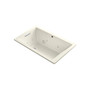 Kohler Underscore Rectangle 60" Drop In Acrylic Air / Whirlpool Tub with Reversible Drain and Overflow