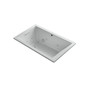 Kohler Underscore Rectangle 60" Drop In Acrylic Air / Whirlpool Tub with Reversible Drain and Overflow