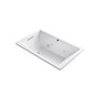 Kohler Underscore Rectangle 60" Drop In Acrylic Air / Whirlpool Tub with Reversible Drain and Overflow