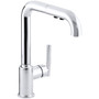 Kohler Purist 1.5 GPM Single Handle Pullout Spray Kitchen Faucet with ProMotion Technology