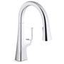 Kohler Graze 1.5 GPM Pull Down Kitchen Sink Faucet with Three Function Sprayhead