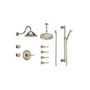 Brizo  Sensori Custom Thermostatic Shower System with Wall and Ceiling Showerhead, Volume Controls, Body Sprays, and Hand Shower - Valves Included