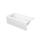 Duravit Architect 66" Alcove Acrylic Soaking Tub with Left Drain and Overflow