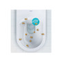 Duravit Starck 3 0.8/1.6 GPF Dual Flush Wall Mounted One Piece Elongated Toilet with Wall Hand Lever - Less Seat