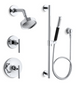 Kohler Kohler Purist Complete Pressure Balanced Shower Package with Hand Shower, Slide Rail, Diverter, and Valves