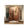 72" H x 40" W x 40" D Hinged Frameless Shower Enclosure with Clear Glass and 42" x 42" Shower Base
