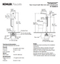 Kohler Tempered Floor Mounted Tub Filler with Built-In Diverter - Includes Hand Shower