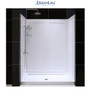 DreamLine SlimLine Shower Installation Package with 76-3/4" High x 60" Wide x 36" Deep Shower Walls and 36" by 60" Single Threshold Shower Base