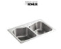 Kohler Staccato 33" Double Basin Top-Mount 18-Gauge Stainless Steel Kitchen Sink with SilentShield