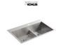 Kohler Vault 33" Double Basin Top-Mount/Under-Mount 18-Gauge Stainless Steel Kitchen Sink with Smart Divide