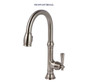 Newport Brass Jacobean Kitchen Faucet with Metal Lever Handle and Pull-down Spray