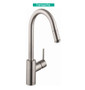 Hansgrohe Talis S² 1.75 GPM Pull-Down 1-Spray Kitchen Faucet with High-Arc Spout & Magnetic Docking - LimitedLifetime Warranty