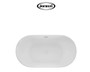 Jacuzzi Lyndsay 59" Free Standing Acrylic Soaking Tub with NW50827 Tub Filler Faucet, Center Drain, Drain Assembly and Overflow