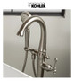 Kohler Kelston Floor Mounted Tub Filler with 1.75 GPM Hand Shower and MasterClean Technology - Less Mounting Block