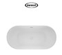 Jacuzzi Lyndsay 67" Free Standing Acrylic Soaking Tub with NW50827 Tub Filler Faucet, Center Drain, Drain Assembly and Overflow