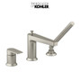 Kohler Taut Deck Mounted Roman Tub Filler with Built-In Diverter - Includes Hand Shower