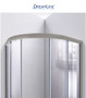 DreamLine Prime 33" Wide x 76 3/4" High Semi-Frameless Frosted Glass Sliding Shower Enclosure - Includes Shower Base