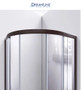 DreamLine Prime 33" Wide x 76 3/4" High Semi-Frameless Frosted Glass Sliding Shower Enclosure - Includes Shower Base