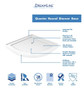 DreamLine Prime 33" Wide x 76 3/4" High Semi-Frameless Clear Glass Sliding Shower Enclosure - Includes Shower Base