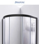 DreamLine Prime 36" Wide x 74 3/4" High Semi-Frameless Frosted Glass Sliding Shower Enclosure - Includes Shower Base