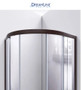 DreamLine Prime 36" Wide x 74 3/4" High Semi-Frameless Frosted Glass Sliding Shower Enclosure - Includes Shower Base
