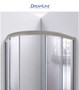 DreamLine Prime 36" Wide x 74 3/4" High Semi-Frameless Frosted Glass Sliding Shower Enclosure - Includes Shower Base