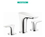 Hansgrohe PuraVida 1.2 GPM Widespread Bathroom Faucet with EcoRight, Quick Clean, and ComfortZone Technologies - Less Drain Assembly