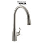 Kohler Simplice 1.5 GPM Single Hole Pull Down Kitchen Faucet - Includes Escutcheon