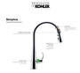 Kohler Simplice 1.5 GPM Single Hole Pull Down Kitchen Faucet - Includes Escutcheon