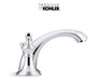 Kohler Devonshire Widespread Bathroom Faucet with UltraGlide Valve and Quick Mount Technology - Free Metal Pop-Up Drain Assembly with Purchase