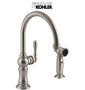 Kohler Artifacts 1.5 GPM Single Hole Kitchen Faucet - Includes Side Spray