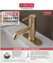 Delta Trinsic 1.2 GPM Single Hole Bathroom Faucet with Metal Pop-Up Drain Assembly - Limited Lifetime Warranty