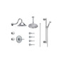 Brizo Sensori  Custom Thermostatic Shower System with Wall and Ceiling Showerhead, Volume Controls, Body Sprays, and Hand Shower - Valves Included