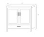 Royal Stuart Collection 30 inch White Bathroom Vanity w Carrera Marble Top