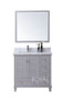 Royal Keyes 36 inch Gray Offset Left Sink Bathroom Vanity