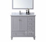 Royal Keyes 36 inch Gray Offset Left Sink Bathroom Vanity