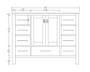 Royal Keyes 48 inch Gray Bathroom Vanity