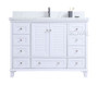 Royal Keyes 48 inch White Bathroom Vanity with Stone Top