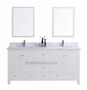 Royal Keyes 72 inch White Double Sink Bathroom Vanity