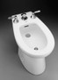 TOTO Piedmont Floor Mounted Porcelain Vertical Bidet with Four Hole Faucet Drilling - Faucet Not Included