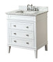 Ibis 30 inch White Bathroom Vanity