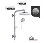 Kohler Awaken HydroRail Shower Package with Single Function Shower Head and Multi-Function Hand Shower - Less Valve Trim