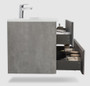 Treviso 30" Cement Grey Wall Mounted Bathroom Vanity