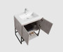 Brescia Wall Mounted 30 Inch Light Grey Bathroom Vanity with Top and Sink