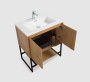 Brescia Wall Mounted 24 inch Oak Bathroom Vanity with Top and Sink