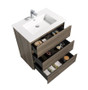 Pavia Maple Grey 36" Wall Mounted Bathroom Vanity