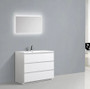 Pavia White 42" Wall Mounted Bathroom Vanity