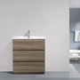 Pavia Maple Grey 42" Wall Mounted Bathroom Vanity