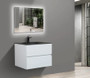 Prato 26" Wall Mount Bathroom Vanity with Matt-Black Sand Quartz Sink